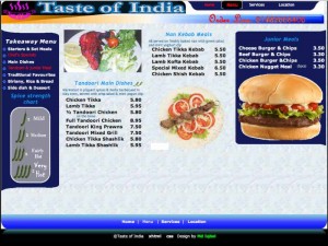 takeaway web design test of India